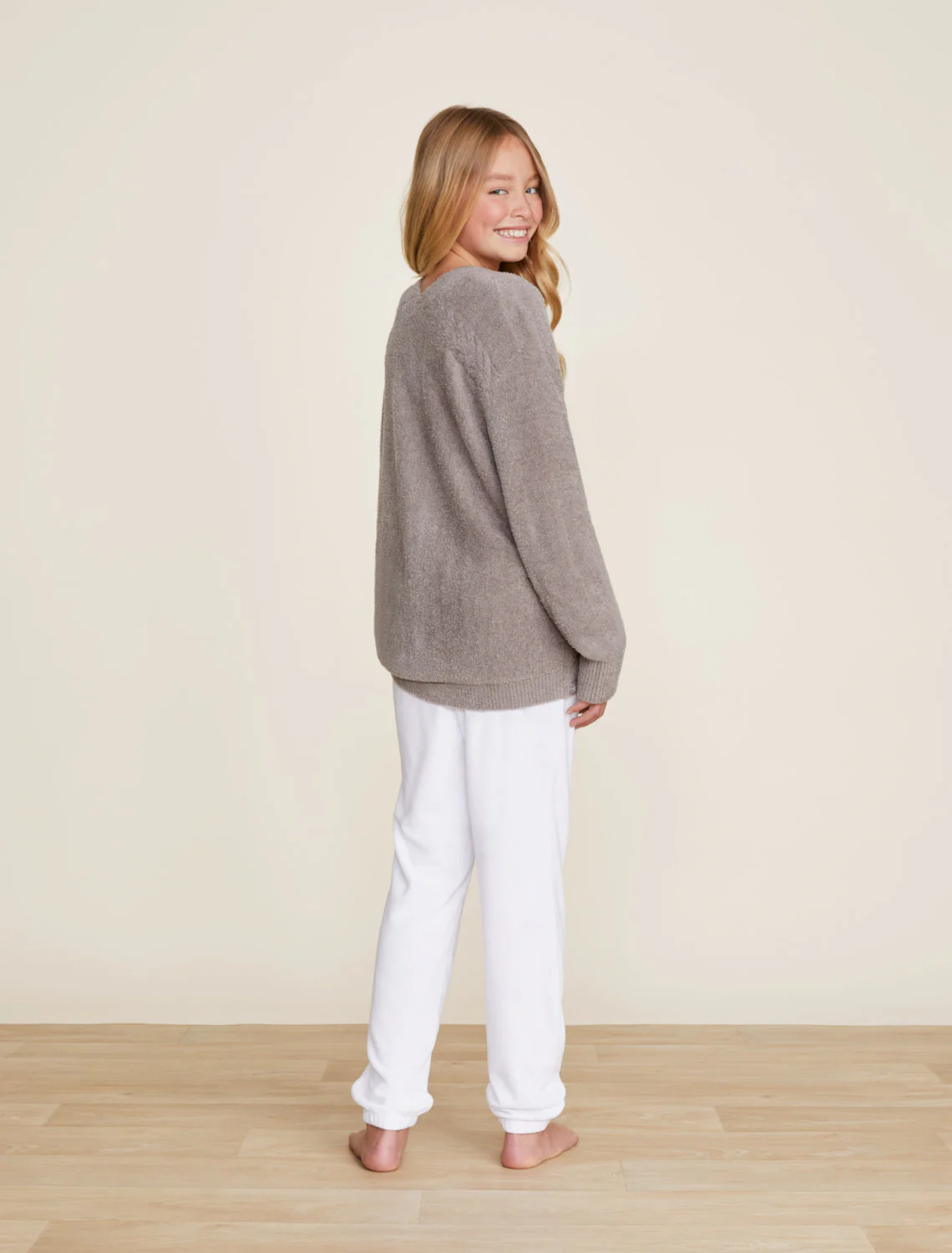 CozyChic LiteĀ® Youth Cable Button Cardi - Image 3