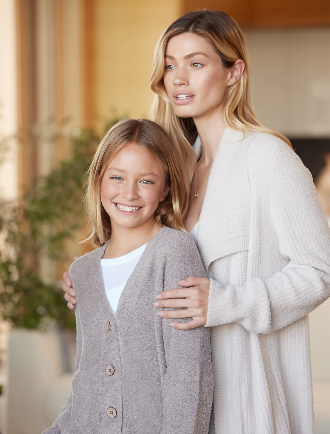 CozyChic LiteĀ® Youth Cable Button Cardi - Image 5
