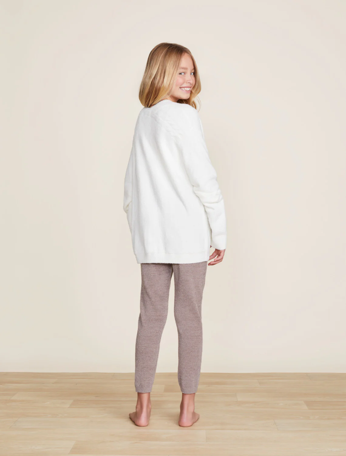 CozyChic LiteĀ® Youth Cable Button Cardi - Image 8
