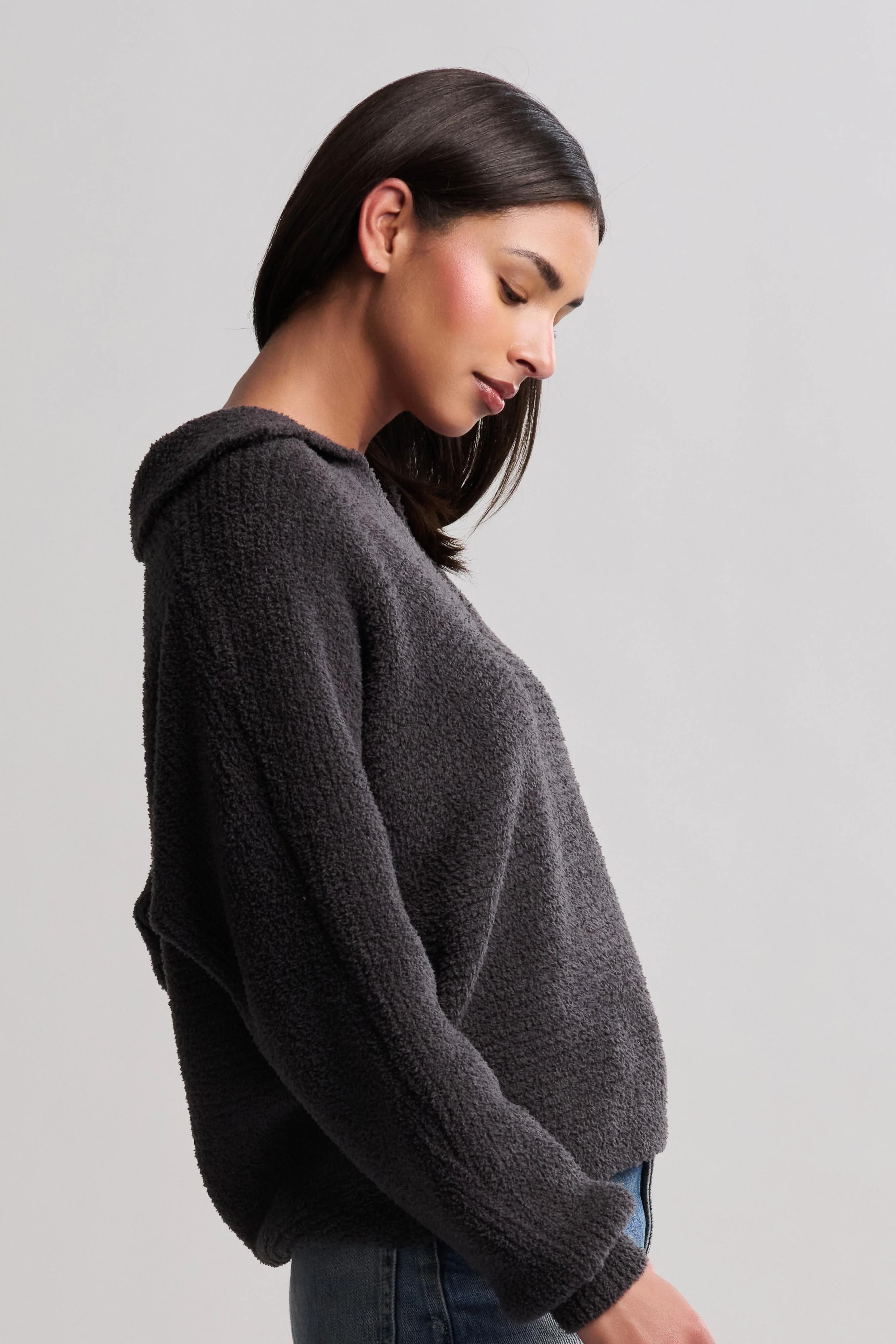 CozyChic® Dolman Sleeve Collared Pullover - Image 2