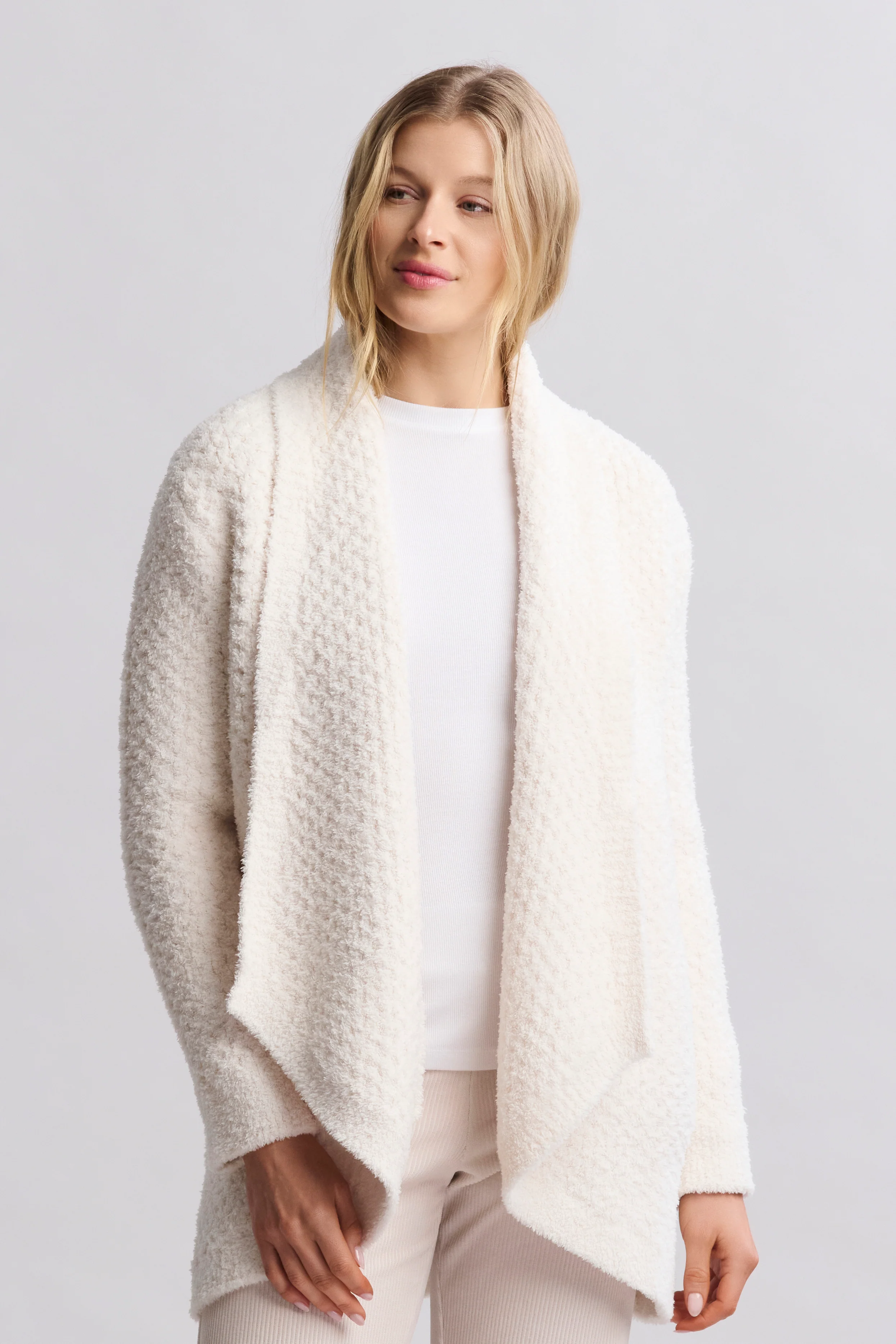 CozyChic® Honeycomb Shawl Cardigan - Image 4