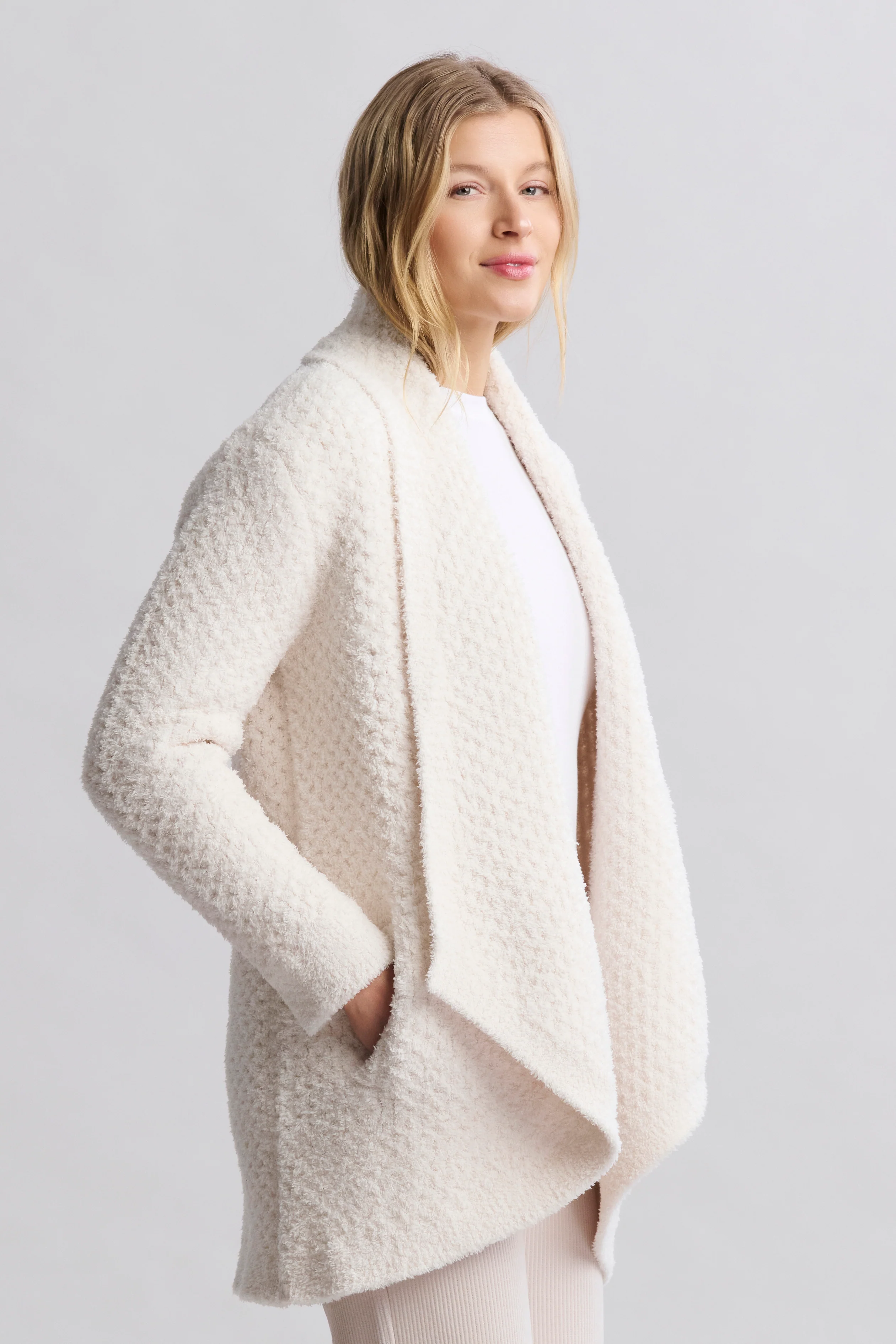 CozyChic® Honeycomb Shawl Cardigan - Image 5