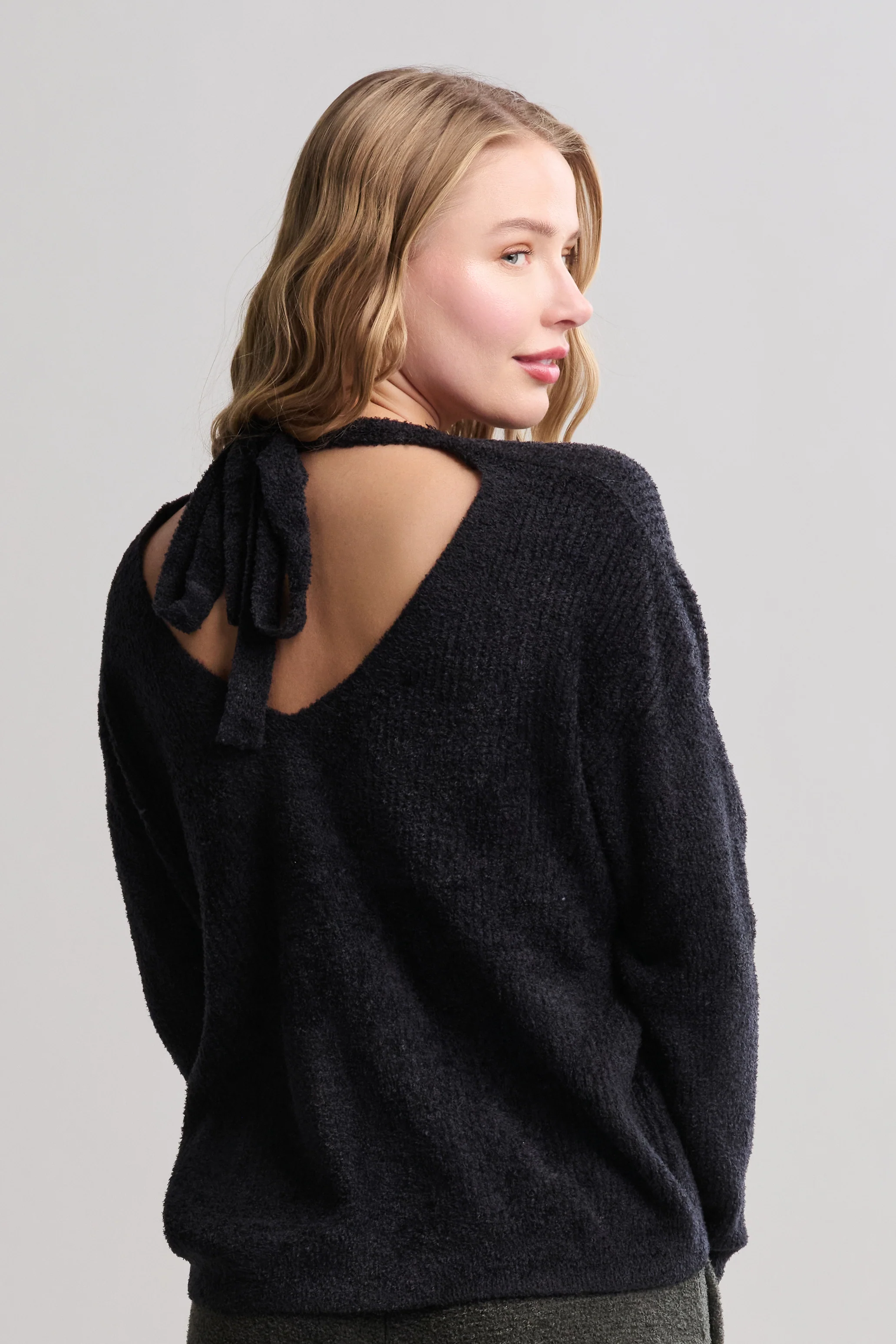 CozyChic Lite® Ribbed V Pullover With Back Tie - Image 7