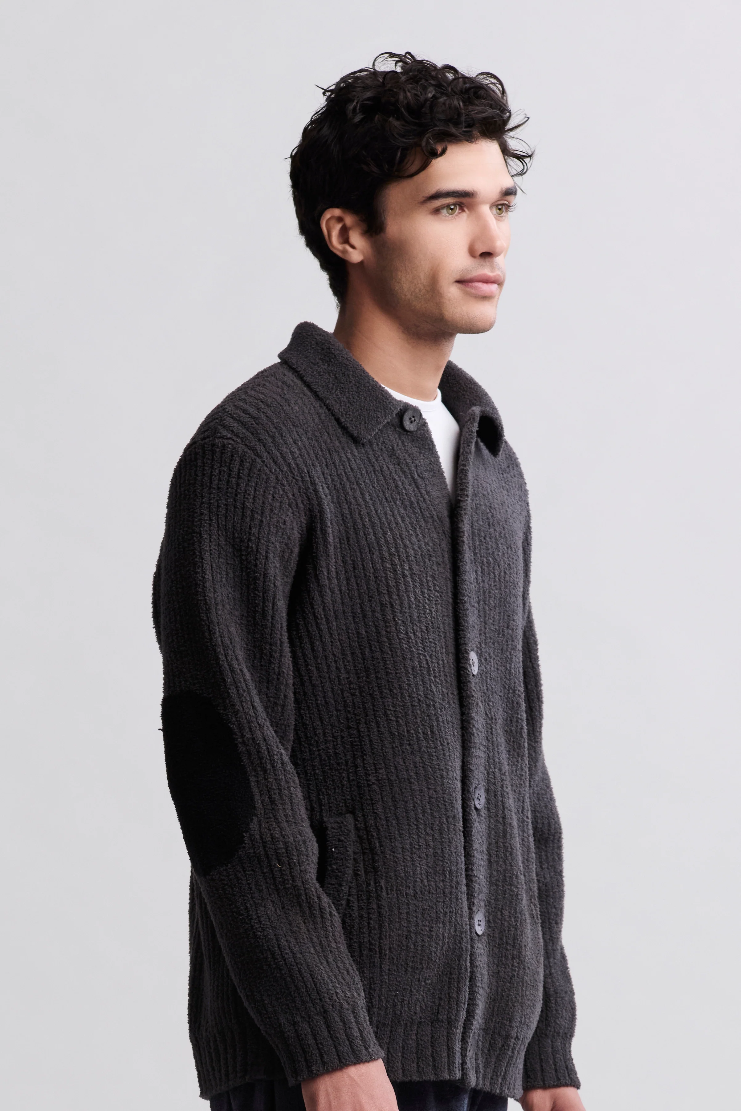 CozyChic® Elbow Patch Cardigan - Image 2