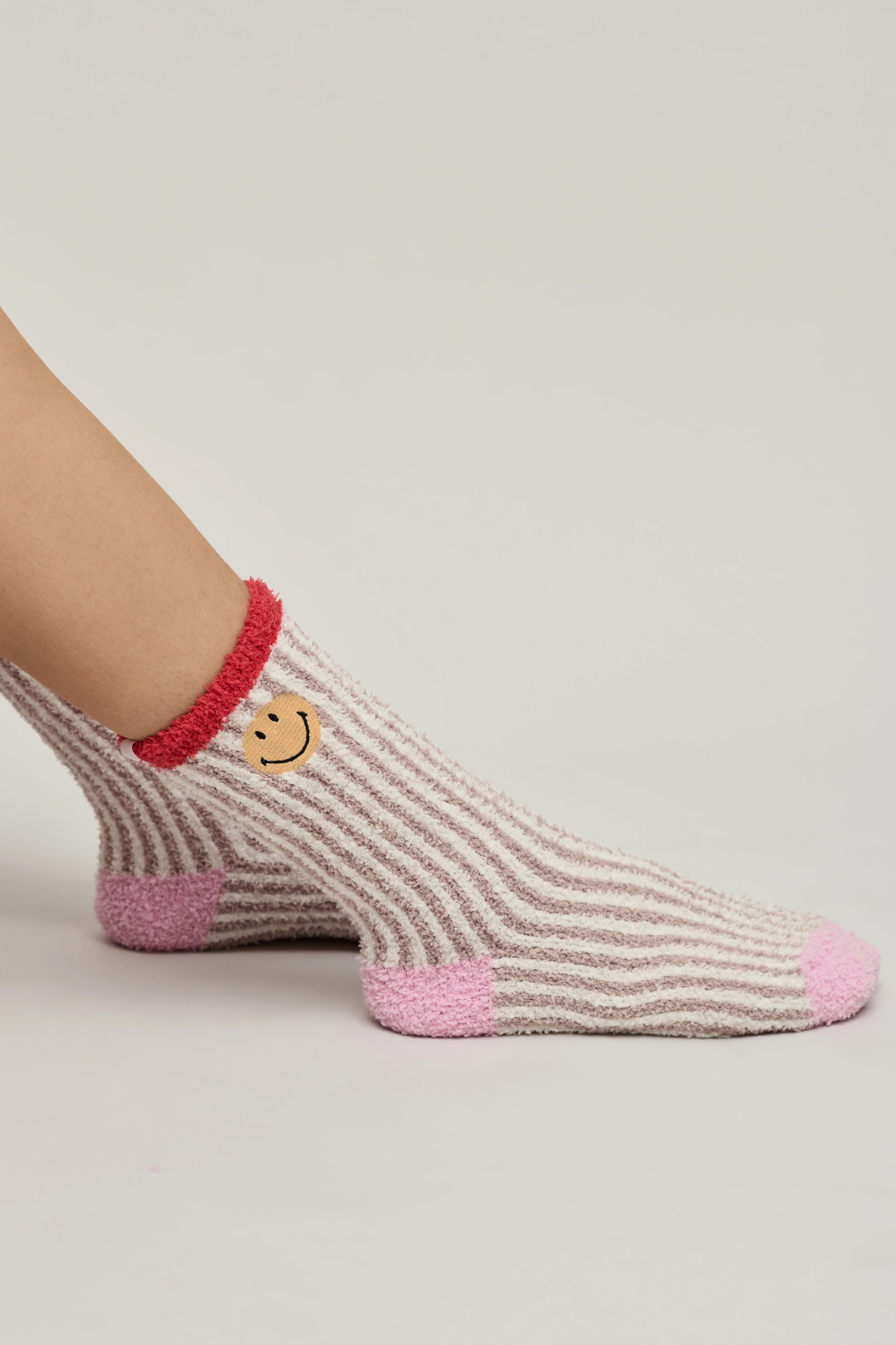 CozyChic® Smiley® Ribbed Sock Set - Image 3