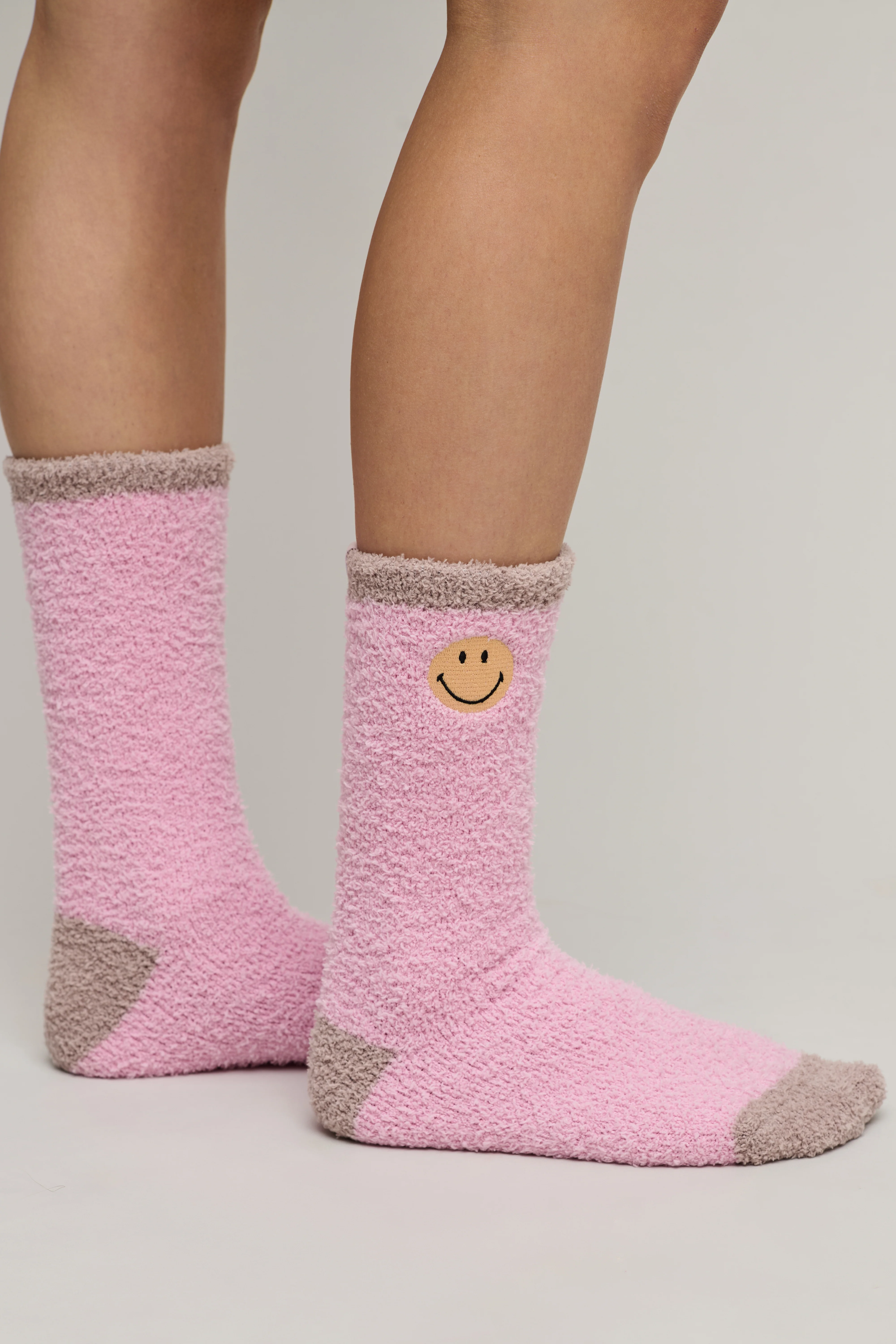 CozyChic® Smiley® Ribbed Sock Set - Image 4
