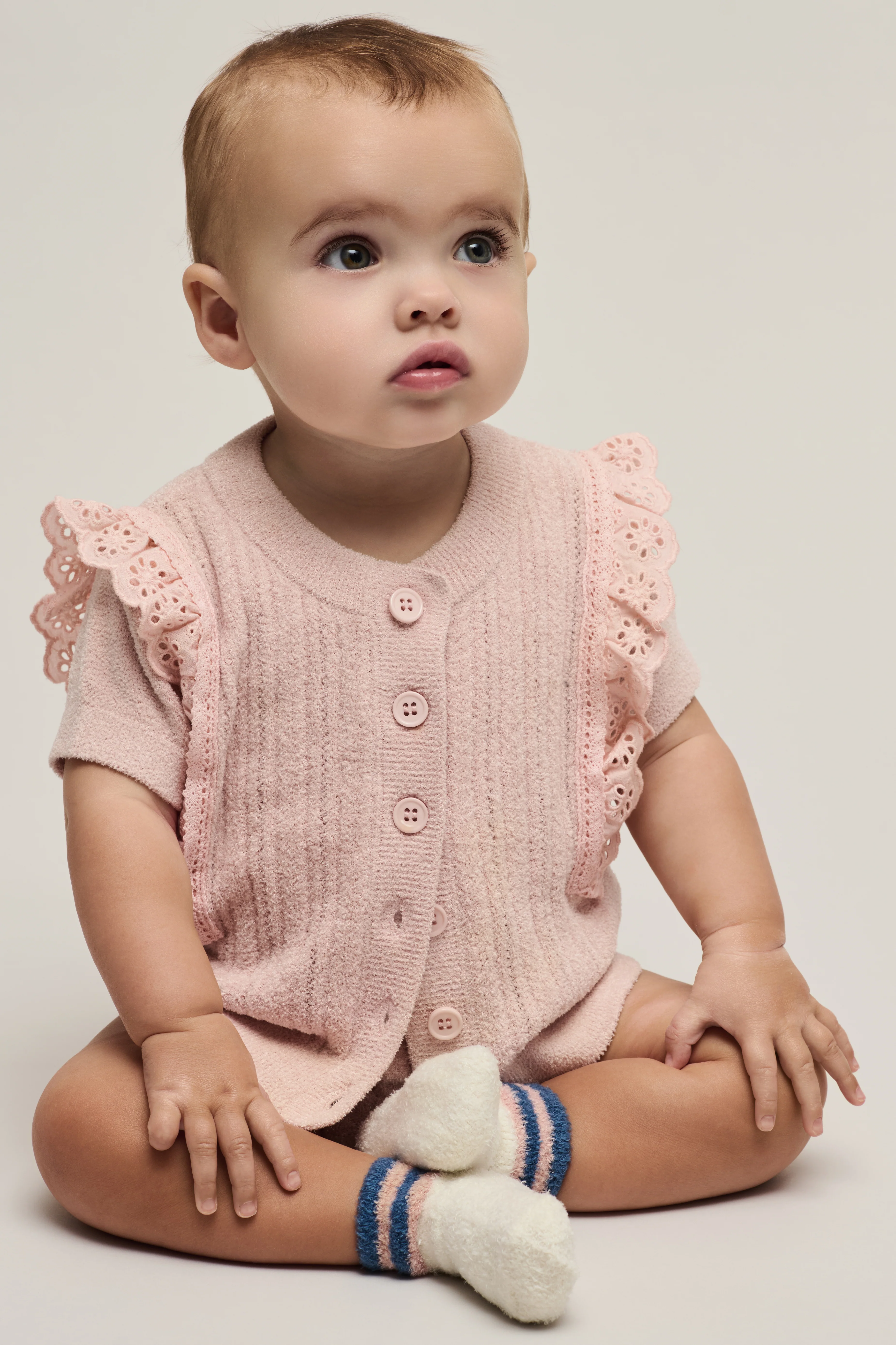 CozyChic Ultra Lite® Baby Set with Cotton Eyelet Ruffle - Image 4