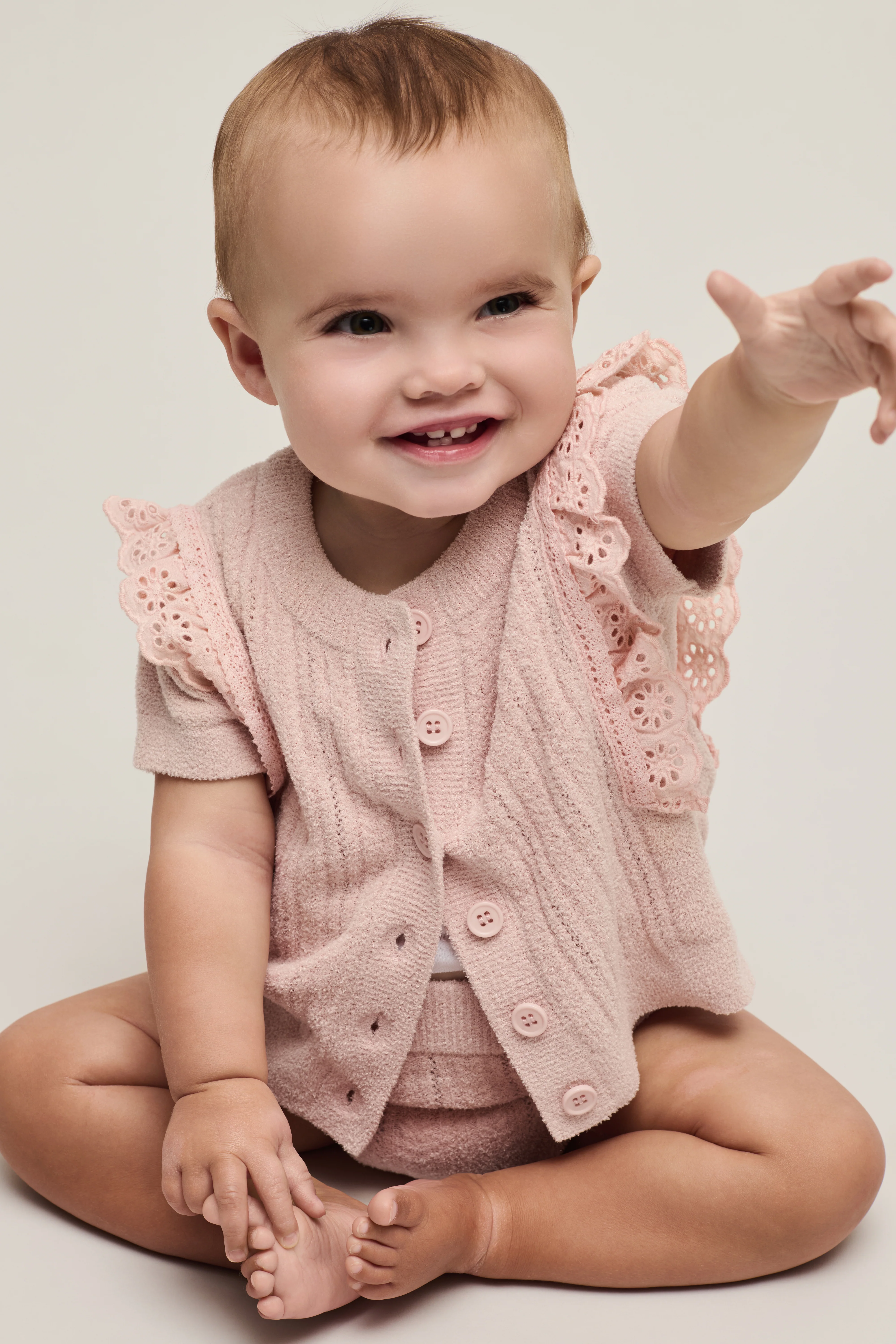 CozyChic Ultra Lite® Baby Set with Cotton Eyelet Ruffle - Image 5