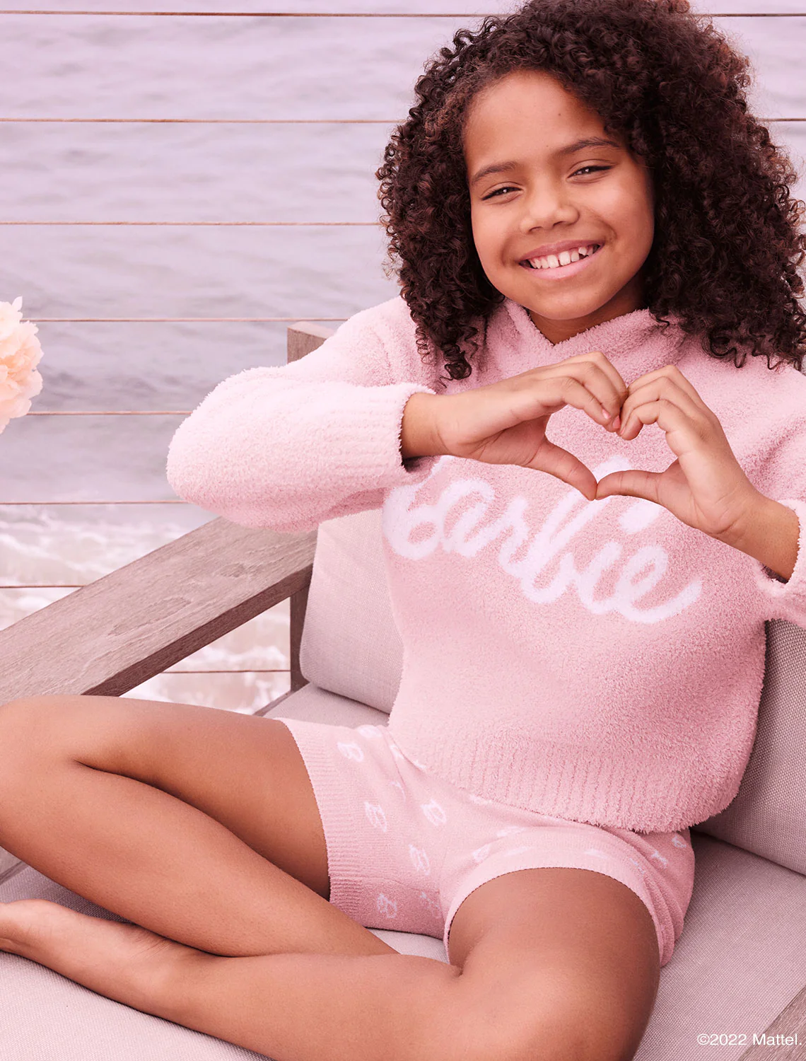 CozyChic Ultra Lite® Barbie™ Monogram Youth Biker Short - Image 5