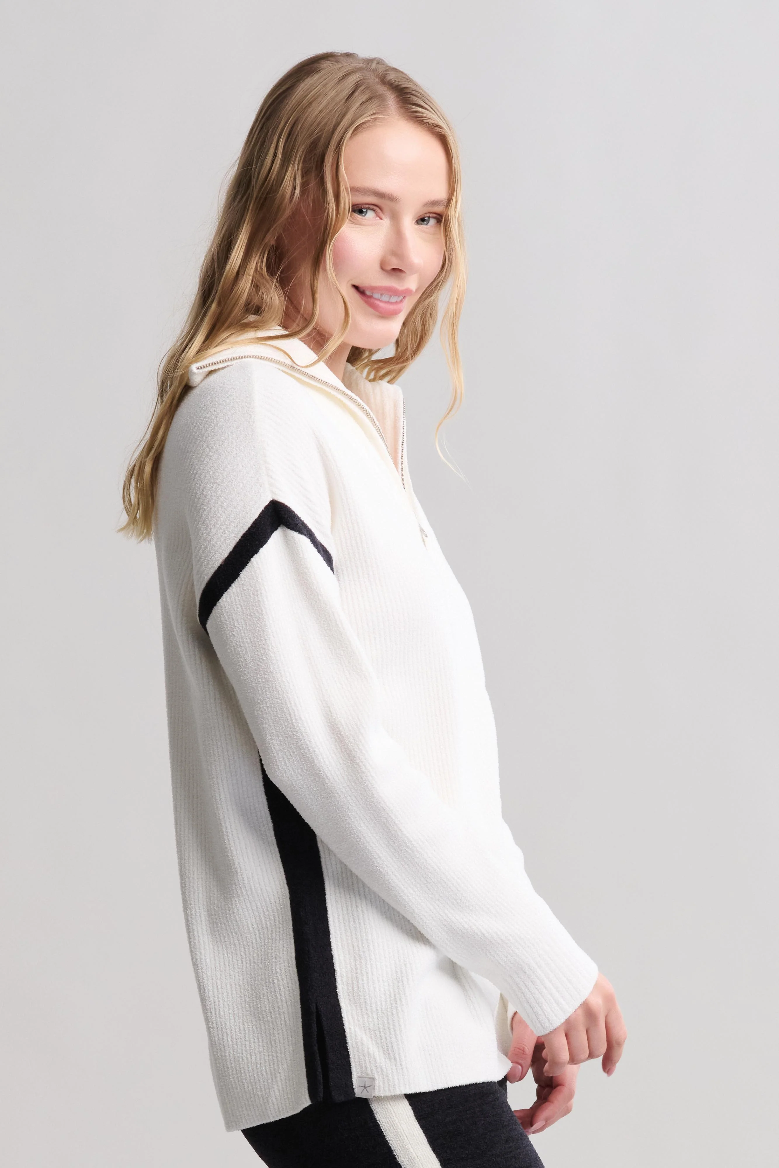 CozyChic Ultra Lite® Side Stripe Half Zip Pullover - Image 2