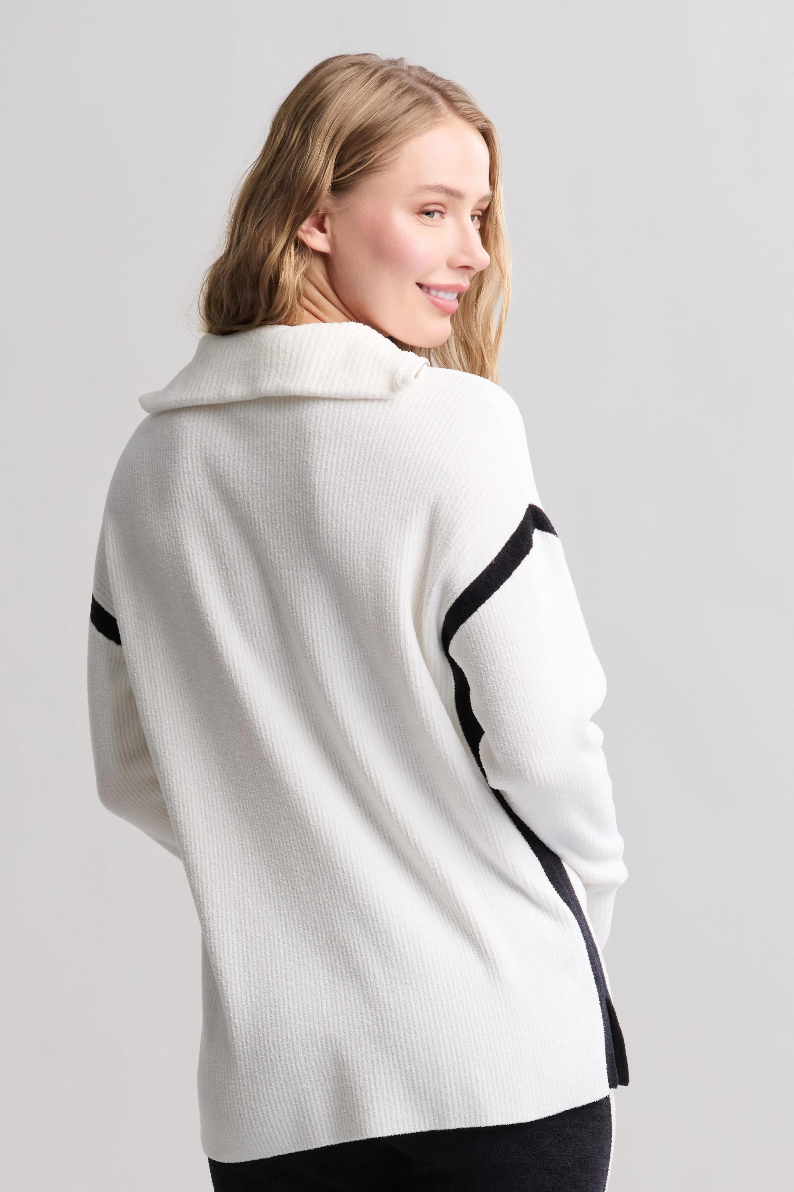 CozyChic Ultra Lite® Side Stripe Half Zip Pullover - Image 3