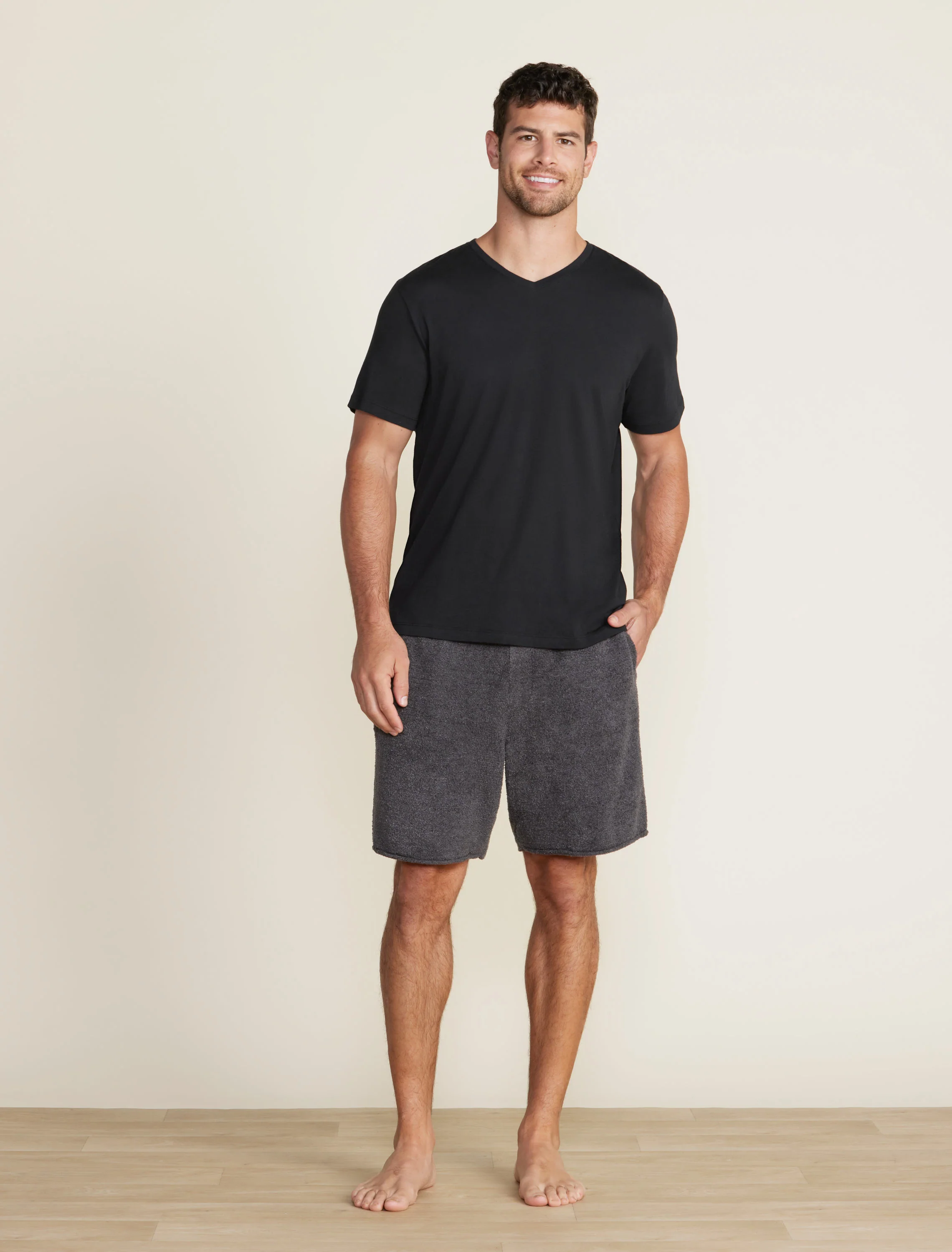 Malibu Collection® Cotton Modal V-Neck Basic Tee