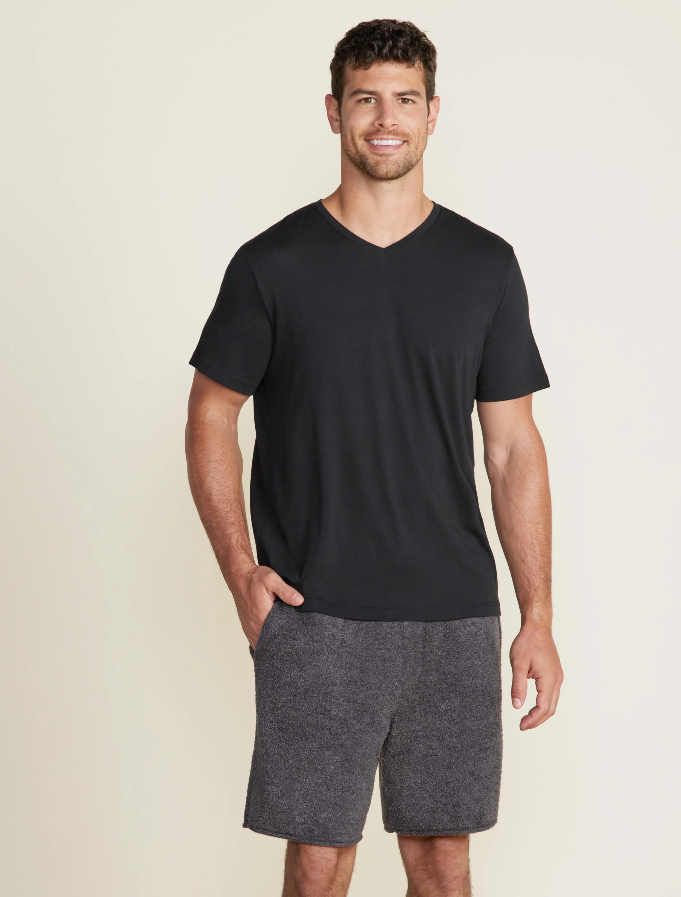 Malibu Collection® Cotton Modal V-Neck Basic Tee - Image 4