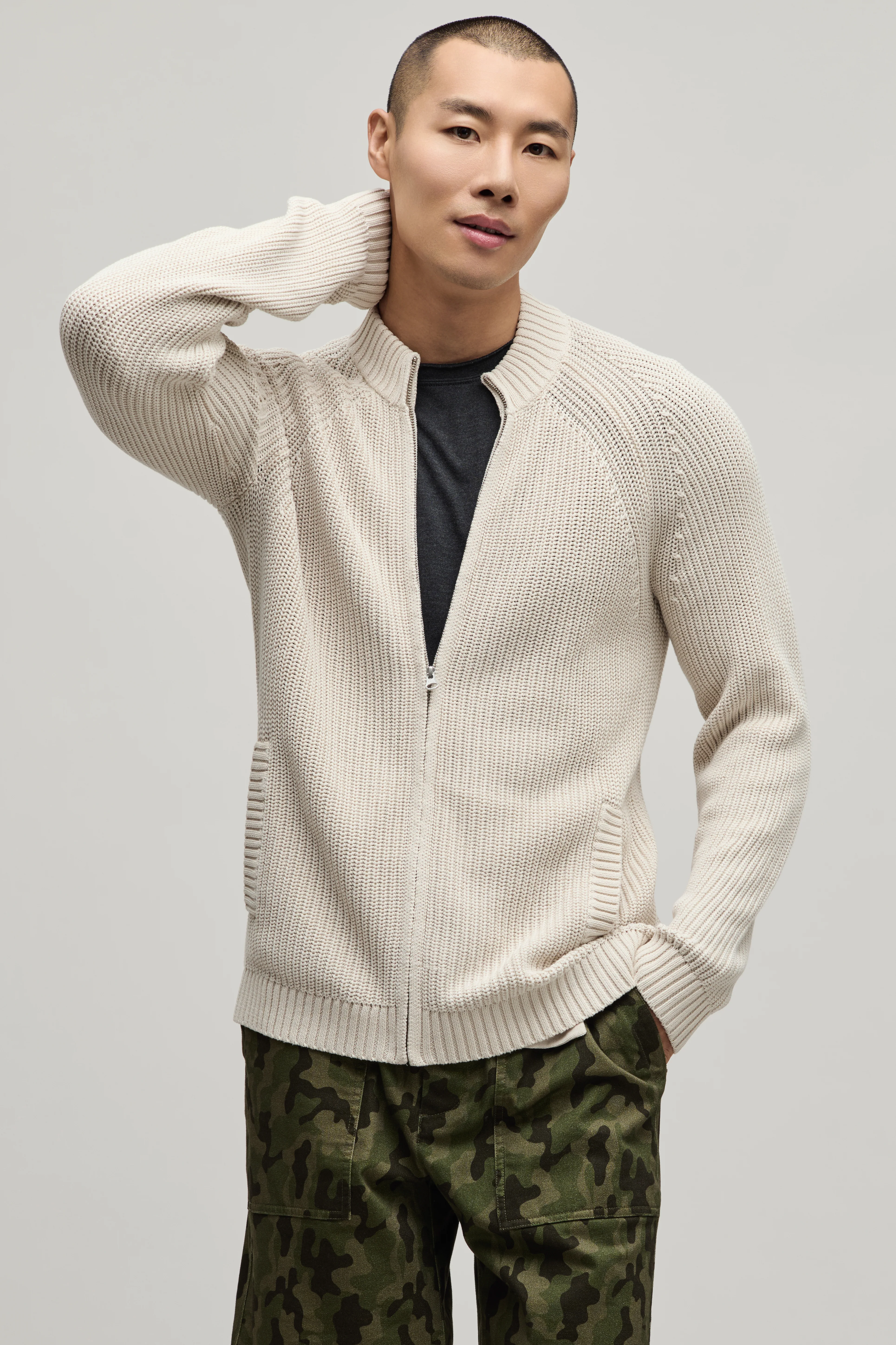 Sunbleach Zip Up Cardigan - Image 7