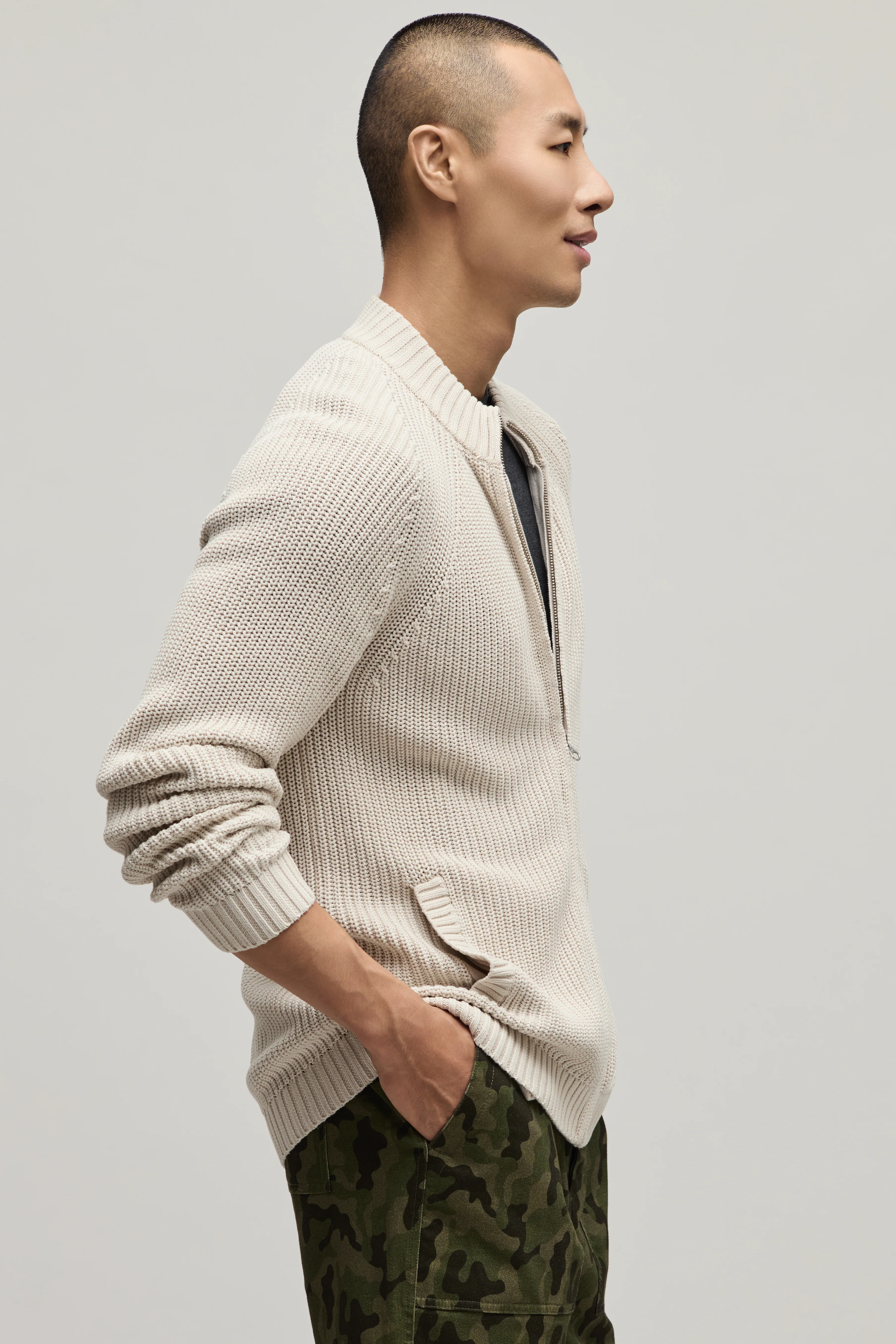 Sunbleach Zip Up Cardigan - Image 8